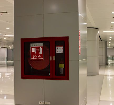 Fire protection equipment installed at a retail location